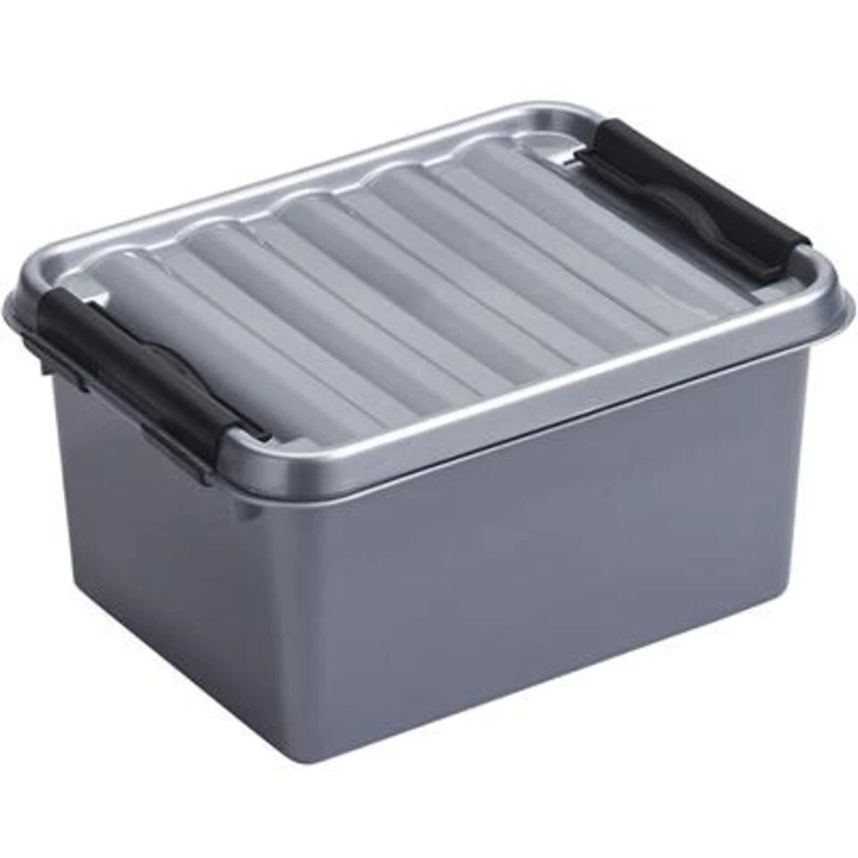 Q-line Opbergbox 2L Metaal Zwart 3 Q-line Opbergbox 2L Metaal Zwart