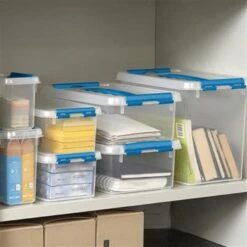 Q-line Opbergbox 2L Transparant Blauw 9 Q-line Opbergbox 2L Transparant Blauw -Beste Opslag Winkel 1000022303 0102