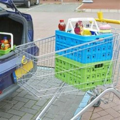 Square Vouwkrat Met Handgreep 32L Blauw -Beste Opslag Winkel 1000025069 0101