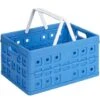 Square Vouwkrat Met Handgreep 32L Blauw -Beste Opslag Winkel 1000025069