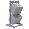 VidaXL Mandenrek 2-laags 35x35x72 Cm Hout Donkergrijs