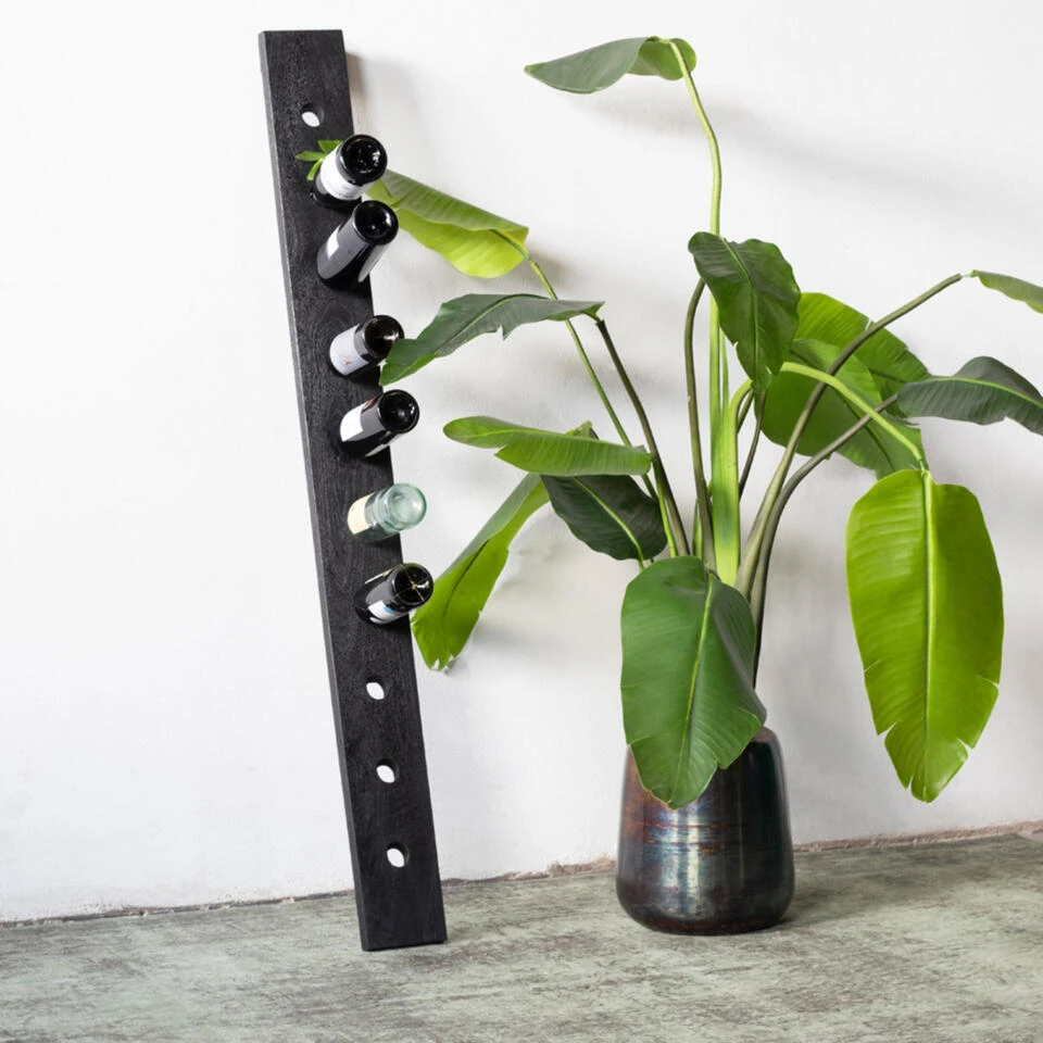 Giga Meubel Wijnrek Chateau Zwart 4 Giga Meubel Wijnrek Chateau Zwart - Afbeelding 2