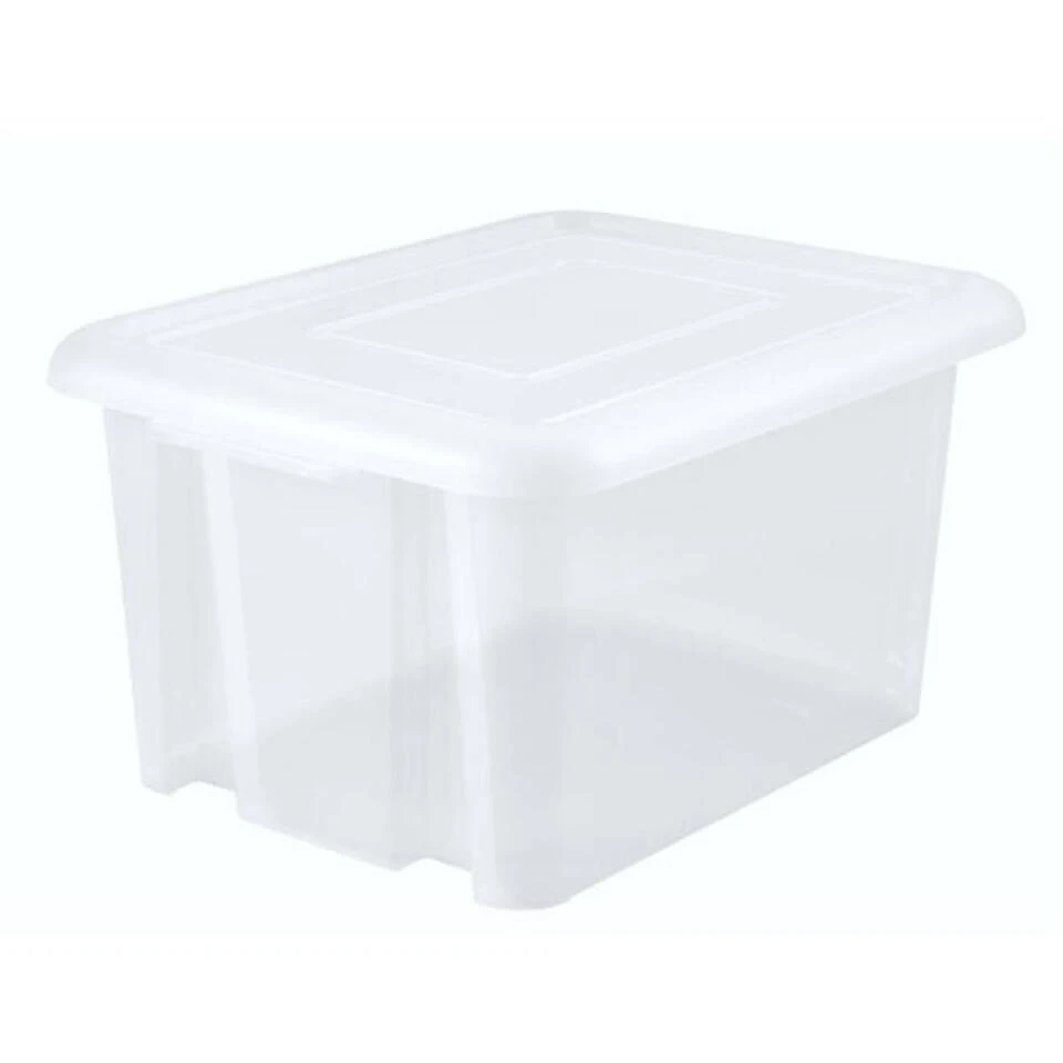 EDA Opbergbox - Wit - Stapelbaar - L58 X B44 X H31 Cm 3 EDA Opbergbox - Wit - Stapelbaar - L58 X B44 X H31 Cm