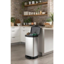 Curver Decobin Duo Prullenbak - 23L+23L - Metallic 8 Curver Decobin Duo Prullenbak - 23L+23L - Metallic -Beste Opslag Winkel 1000031494 0102