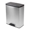 Curver Decobin Prullenbak - 65L - Rechthoekig - Zilver Metallic 2 Curver Decobin Prullenbak - 65L - Rechthoekig - Zilver Metallic -Beste Opslag Winkel 1000031498