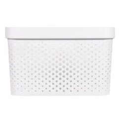 Curver Infinity Recycled Dots Opbergbox - 17L - 3 Stuks - Wit -Beste Opslag Winkel 1000031546 0103