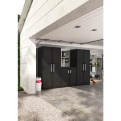 Keter Detroit XL Lage Kast - 2 Planken - 89x54x93cm - Zwart -Beste Opslag Winkel 1000031558 0102