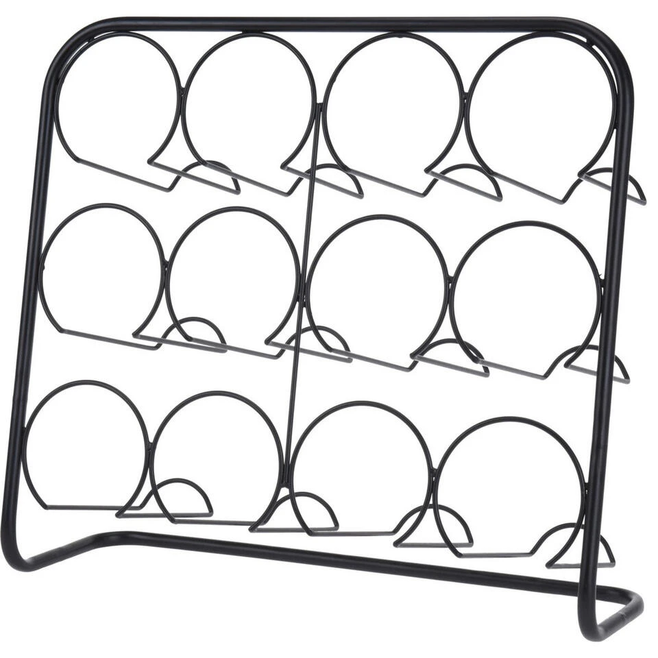 Excellent Houseware Wijnflessen Rek - Metaal - 12 Flessen 3 Excellent Houseware Wijnflessen Rek - Metaal - 12 Flessen