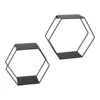 LOFT42 Hexagon Set Van 2 Wandboxen Zeshoek - Zwart - 41x36x15 -Beste Opslag Winkel 1000032493