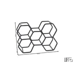 LOFT42 Pinot Wijnrek - 5 Flessen - Metaal - Zwart -Beste Opslag Winkel 1000032507 0102