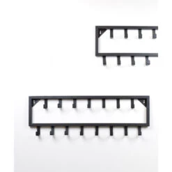 LOFT42 Bono Kapstok - Zwart – Metaal – 15 Haken - 80x26x4 -Beste Opslag Winkel 1000032517 0102