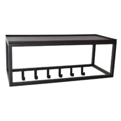 LOFT42 Blacky Kapstok - Zwart – Metaal – 6 Haken 7 LOFT42 Blacky Kapstok - Zwart – Metaal – 6 Haken -Beste Opslag Winkel 1000032518 0101