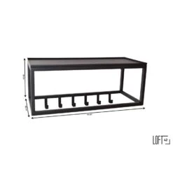 LOFT42 Blacky Kapstok - Zwart – Metaal – 6 Haken 9 LOFT42 Blacky Kapstok - Zwart – Metaal – 6 Haken -Beste Opslag Winkel 1000032518 0103