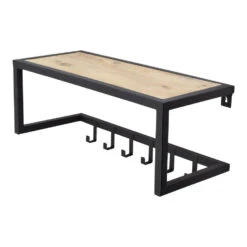 LOFT42 Woody Kapstok - Zwart โ Mangohout โ Metaal