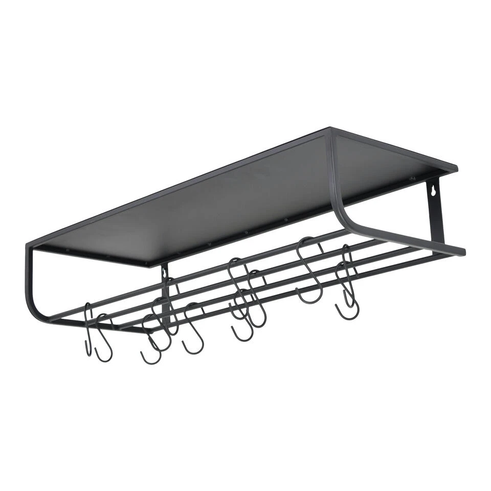 LOFT42 Milan Kapstok - Zwart – Metaal – 12 S Haken 4 LOFT42 Milan Kapstok - Zwart – Metaal – 12 S Haken - Afbeelding 2