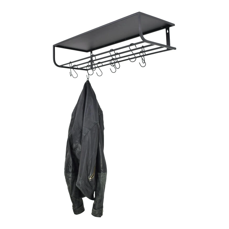 LOFT42 Milan Kapstok - Zwart – Metaal – 12 S Haken 5 LOFT42 Milan Kapstok - Zwart – Metaal – 12 S Haken - Afbeelding 3