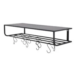 LOFT42 Milan Kapstok - Zwart โ Metaal โ 12 S Haken