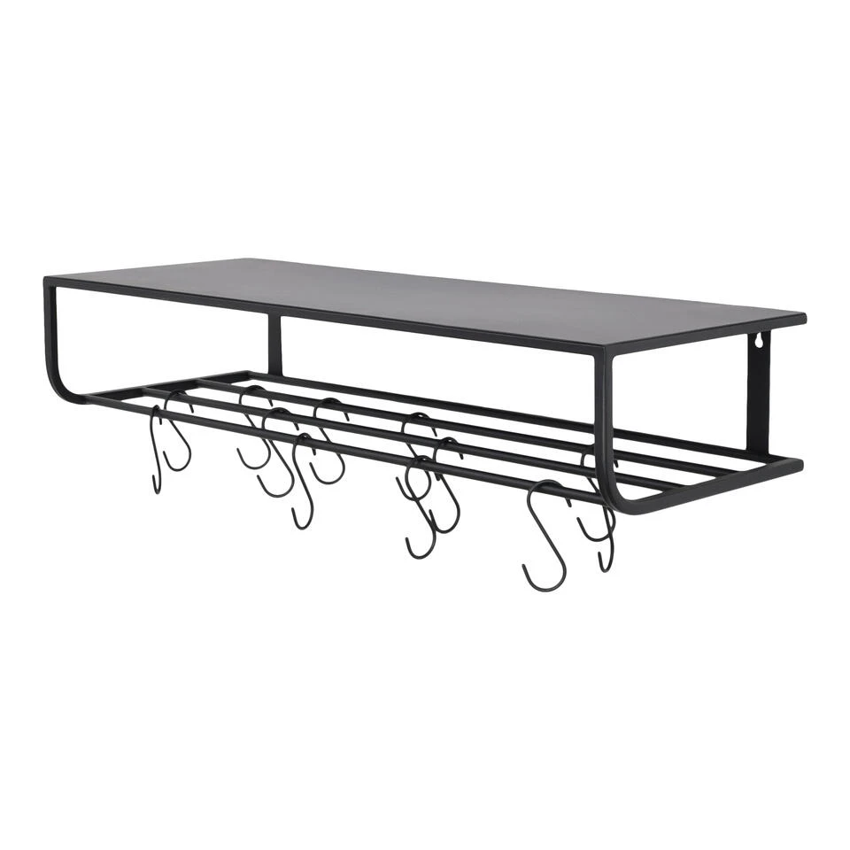 LOFT42 Milan Kapstok - Zwart – Metaal – 12 S Haken 3 LOFT42 Milan Kapstok - Zwart – Metaal – 12 S Haken