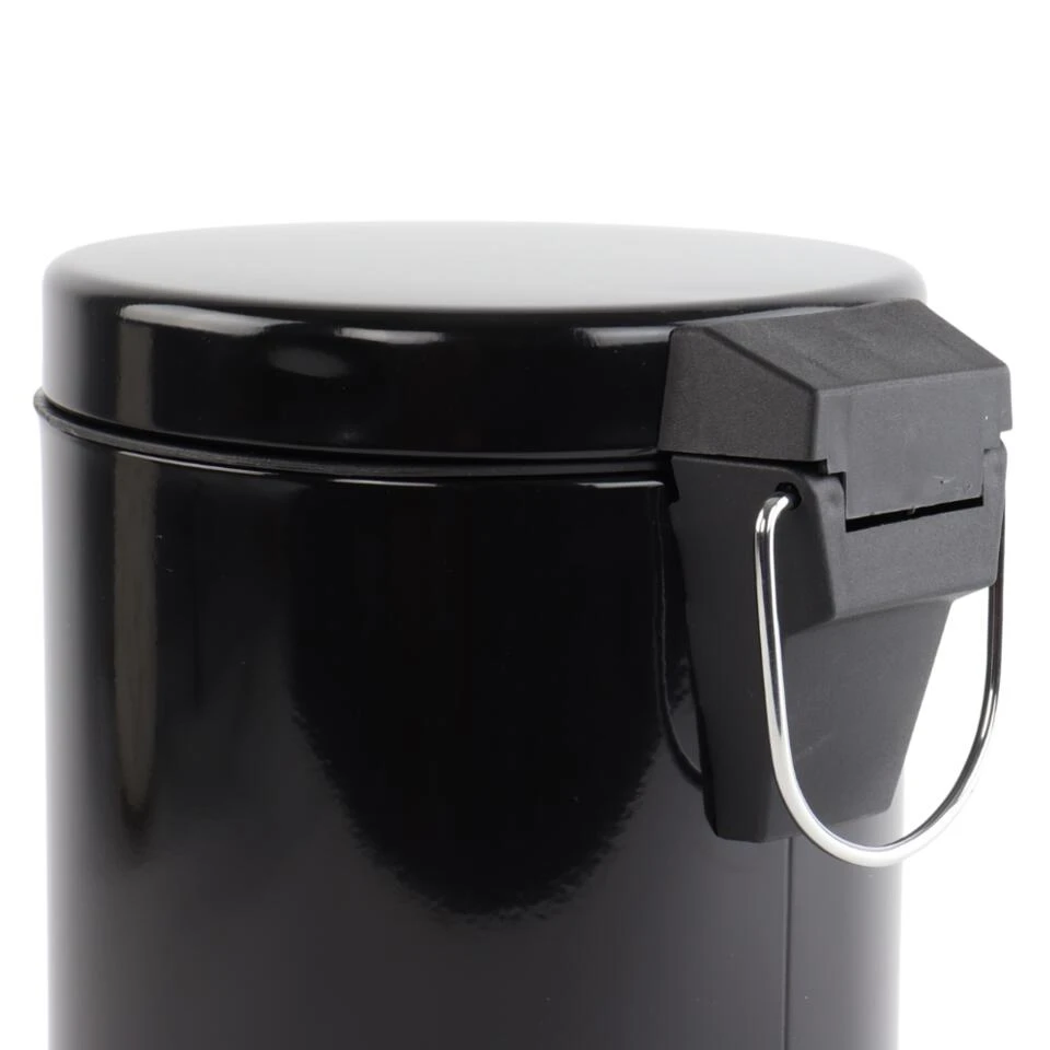 Orange85 Pedaalemmer Prullenbak Badkamer Zwart 17x17x24,5 Cm 3 Liter Metaal 5 Orange85 Pedaalemmer Prullenbak Badkamer Zwart 17x17x24,5 Cm 3 Liter Metaal - Afbeelding 3