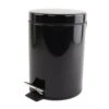 Orange85 Pedaalemmer Prullenbak Badkamer Zwart 17x17x24,5 Cm 3 Liter Metaal