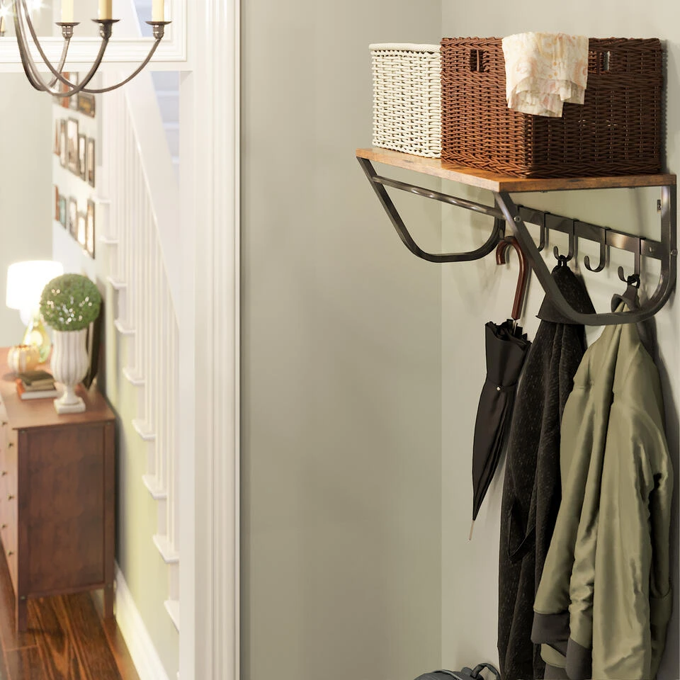 ACAZA Kapstok Voor De Muur Of Wand - Rustiek Bruin - Vintage 4 ACAZA Kapstok Voor De Muur Of Wand - Rustiek Bruin - Vintage - Afbeelding 2