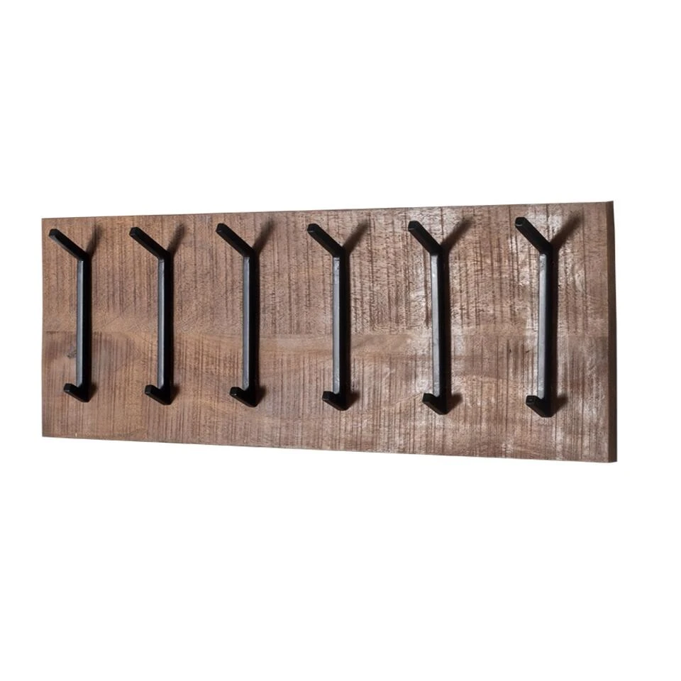 Giga Meubel Kapstok Hout - Metaal - 12 Haken - 90x11x30cm - Marcel 3 Giga Meubel Kapstok Hout - Metaal - 12 Haken - 90x11x30cm - Marcel