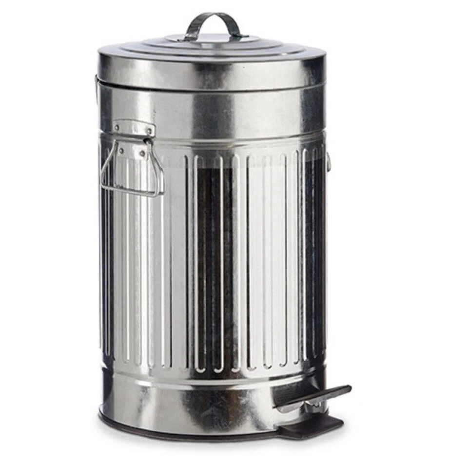 Arte R Pedaalemmer - Zilverkleurig - Metaal - 12 L - 45 Cm 3 Arte R Pedaalemmer - Zilverkleurig - Metaal - 12 L - 45 Cm