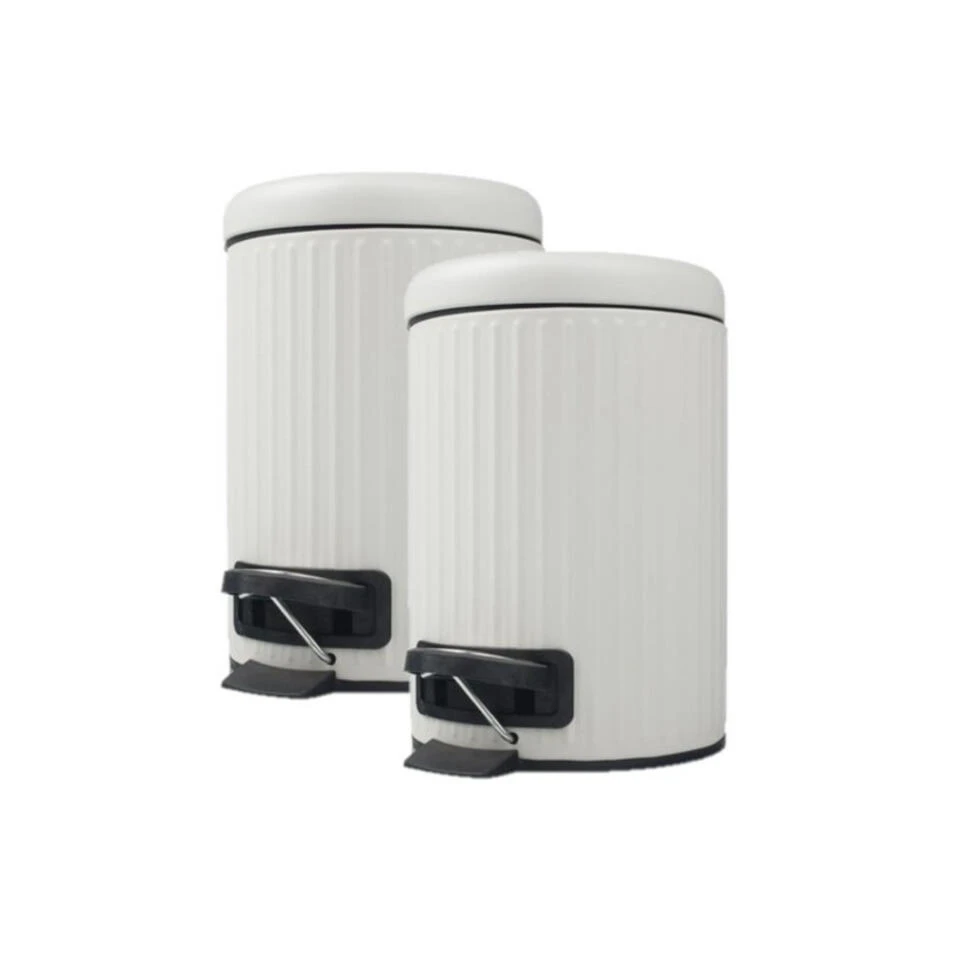 Merkloos Pedaalemmer - Wit - 3 L - L22 X B16 X H25 Cm 4 Merkloos Pedaalemmer - Wit - 3 L - L22 X B16 X H25 Cm - Afbeelding 2