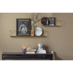 WOOOD Meert Wandplank - Metaal - Goud - 16x100x8 9 WOOOD Meert Wandplank - Metaal - Goud - 16x100x8 -Beste Opslag Winkel 1000038483 0103