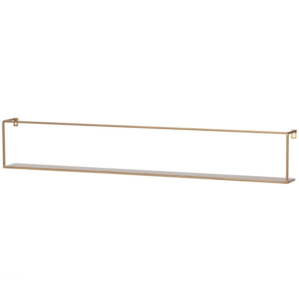 WOOOD Meert Wandplank - Metaal - Goud - 16x100x8 3 WOOOD Meert Wandplank - Metaal - Goud - 16x100x8