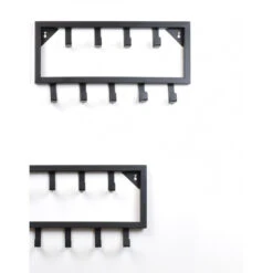 LOFT42 Bono Small Kapstok - Zwart – Metaal – 9 Haken - 50x26x4 -Beste Opslag Winkel 1000038687 0102