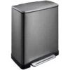 EKO E-Cube Prullenbak - 28+18 L - Black Steel 2 EKO E-Cube Prullenbak - 28+18 L - Black Steel -Beste Opslag Winkel 1000039910