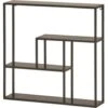 Industrieel Wandrek Zwart Jolie - 20x76x76 Cm - Metaal - Zwart -Beste Opslag Winkel 1000042282