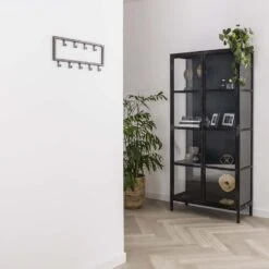 Hoyz - Kapstok Industrieel Met 9 Haken - Grijs - Wandkapstok 50cm -Beste Opslag Winkel 1000042627 0102