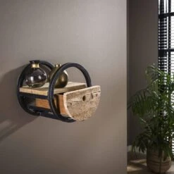 Hoyz - Wandschap Circular - Ø30 - Met Lade - Hout - Bruin 8 Hoyz - Wandschap Circular - Ø30 - Met Lade - Hout - Bruin -Beste Opslag Winkel 1000042648 0102