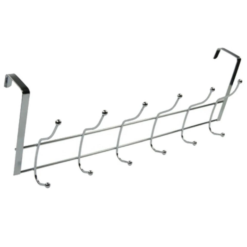 Merkloos Deurkapstok - 12 Haken - Chroom - 50 Cm 3 Merkloos Deurkapstok - 12 Haken - Chroom - 50 Cm