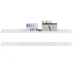 WOOOD Studio Fotolijstplank 120 Cm - Mdf - Wit - Set Van 2