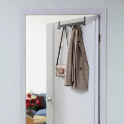 ACAZA Metalen Deurkapstok Met 5 Deur Haken, Metaal, Zwart -Beste Opslag Winkel 1000045916 0102