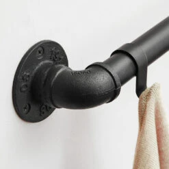 ACAZA Industriële Waterleiding Kapstok Met 8 Haken, Kledingstang, Zwart 9 ACAZA Industriële Waterleiding Kapstok Met 8 Haken, Kledingstang, Zwart -Beste Opslag Winkel 1000045917 0103