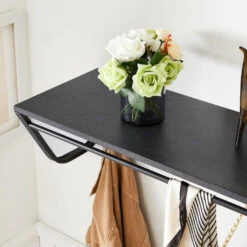 ACAZA Lange Kapstok In Metaal En Hout, 90 Cm Lang, 8 Haken, Hoedenplank, Zwart 8 ACAZA Lange Kapstok In Metaal En Hout, 90 Cm Lang, 8 Haken, Hoedenplank, Zwart -Beste Opslag Winkel 1000045919 0102