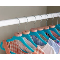 ACAZA 20 Stuks Kledinghangers Voor Kinderen Met Fluweel, Anti-slip, Blauw 8 ACAZA 20 Stuks Kledinghangers Voor Kinderen Met Fluweel, Anti-slip, Blauw -Beste Opslag Winkel 1000045923 0102