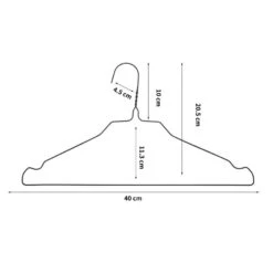 ACAZA Set Van 60 Metalen Kledinghangers, Fijne Dunne Kapstokken, Metaal 9 ACAZA Set Van 60 Metalen Kledinghangers, Fijne Dunne Kapstokken, Metaal -Beste Opslag Winkel 1000045926 0103