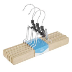 ACAZA Set Van 12 Massief Houten Kledinghangers, Anti-Slip Bescherming, Hout 9 ACAZA Set Van 12 Massief Houten Kledinghangers, Anti-Slip Bescherming, Hout -Beste Opslag Winkel 1000045940 0103