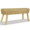 VidaXL Halbankje 110x35x45 Cm Natuurlijk Rattan 2 VidaXL Halbankje 110x35x45 Cm Natuurlijk Rattan -Beste Opslag Winkel 1000046070