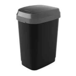 Kis Dual Swing Prullenbak - 10L - Zwart