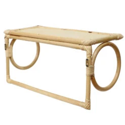 Giga Meubel Wandplank Naturel - Rotan - 60x25x30cm - Malu -Beste Opslag Winkel 1000047979 0103