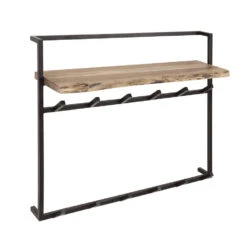 Hoyz - Kapstok Air Solid - 12 Haken - Massief Acaciahout - 100x30x80