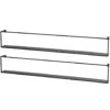 WOOOD Meert Wandplank 100 Cm - Metaal - Zwart - Set Van 2