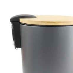 Orange85 Pedaalemmer Prullenbak Grijs 3 Liter Bamboe En Metaal -Beste Opslag Winkel 1000049501 0110
