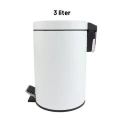 Orange85 Prullenbak Pedaalemmer Rond 3L Wit Kunststof -Beste Opslag Winkel 1000049510 0111